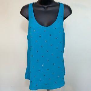 🔥 Studded blue tank*